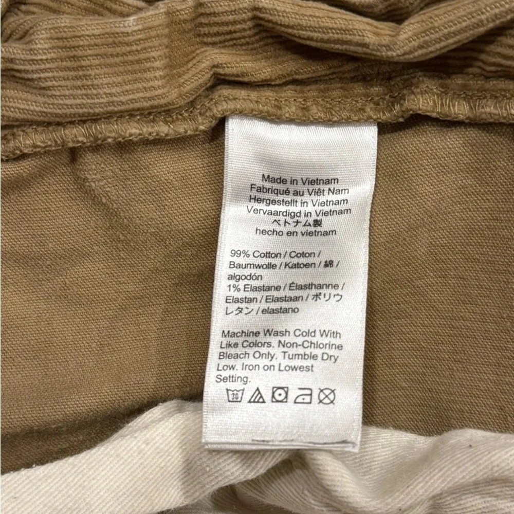 J.Crew 770 Straight Leg Corduroy Pants Tan Cotton Men 35x32